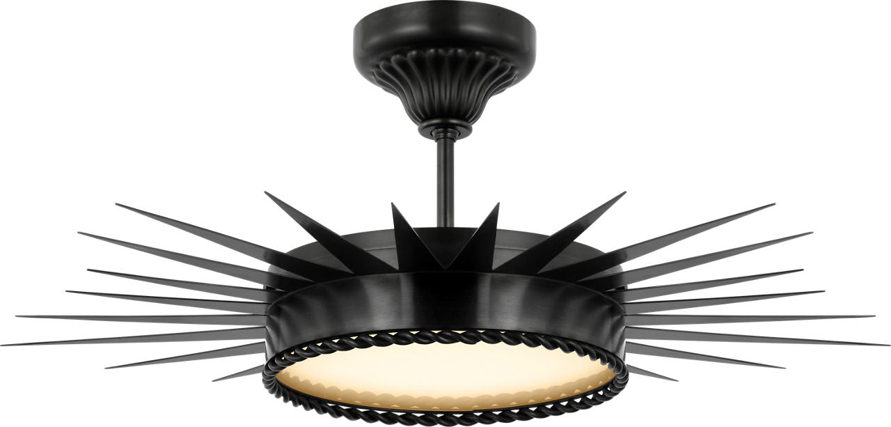 Soleil 28" Semi-Flush Mount | Bronze | White Glass