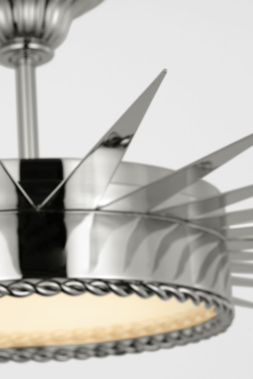 Soleil 28" Semi-Flush Mount | Polished Nickel | White Glass