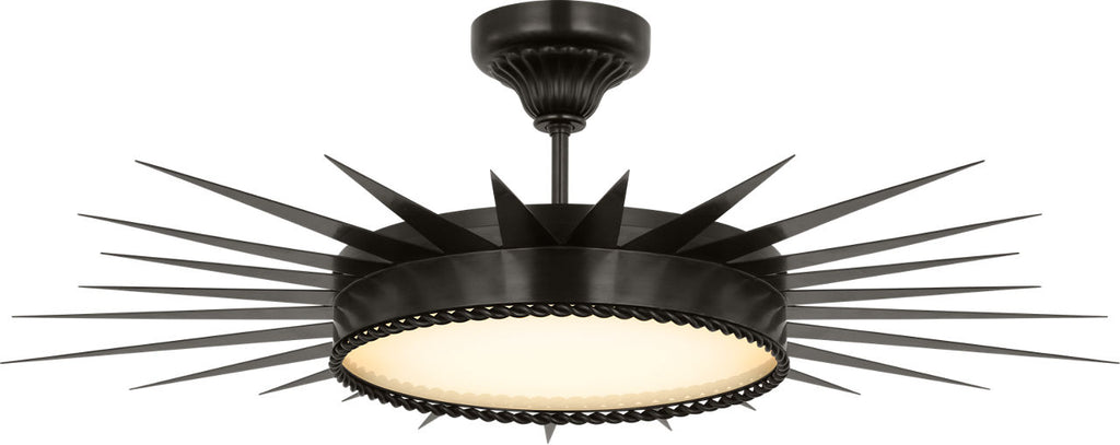 Soleil 36" Semi-Flush Mount | Bronze | White Glass