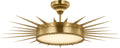 Soleil 36" Semi-Flush Mount | Hand-Rubbed Antique Brass | White Glass