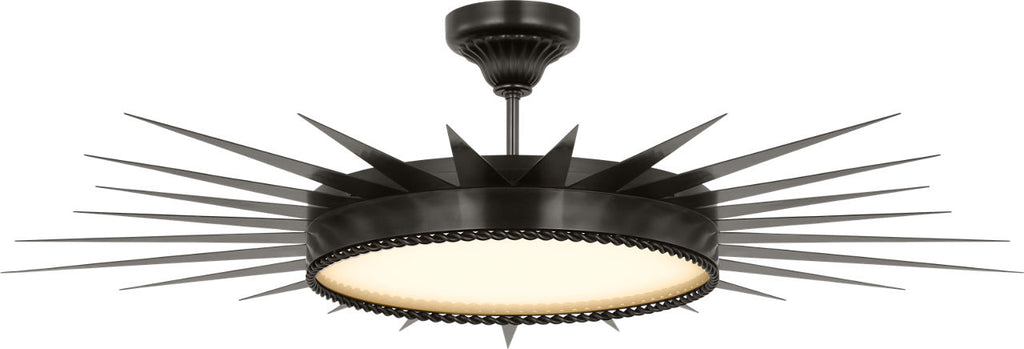 Soleil 45" Semi-Flush Mount | Bronze | White Glass