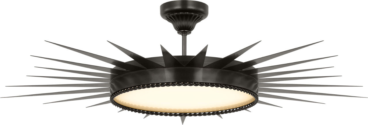 Soleil 45" Semi-Flush Mount | Bronze | White Glass