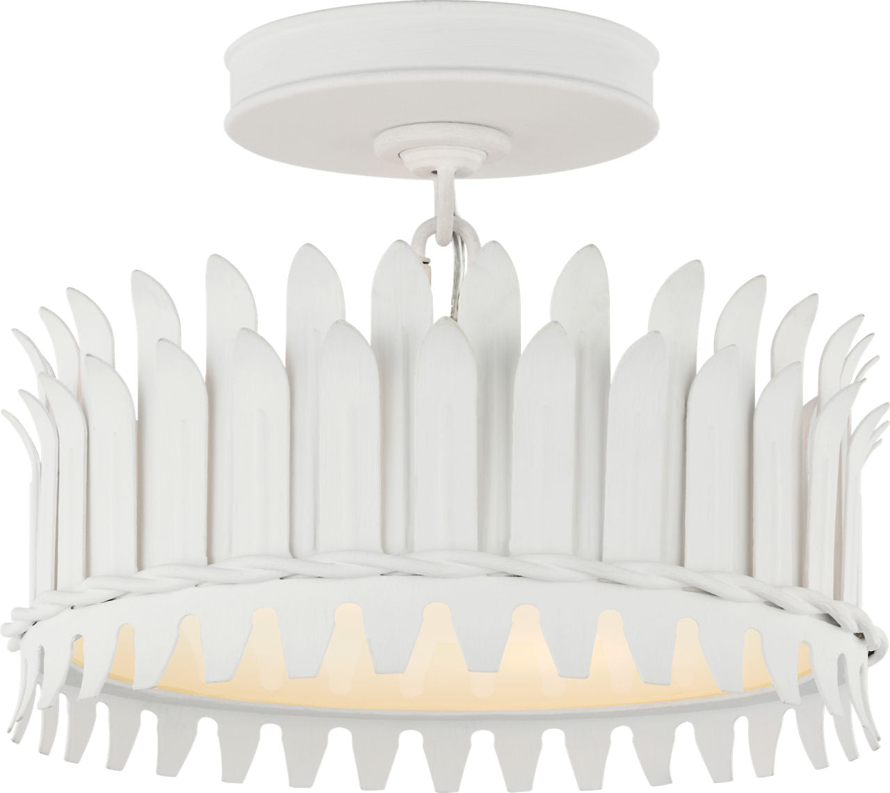 Leslie 12" Semi-Flush | Plaster White