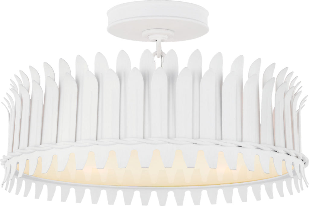 Leslie 16" Semi-Flush | Plaster White
