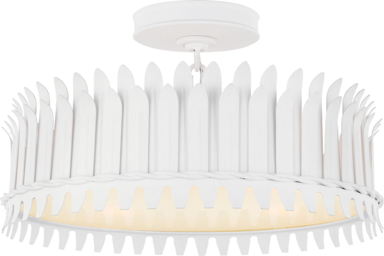 Leslie 16" Semi-Flush | Plaster White
