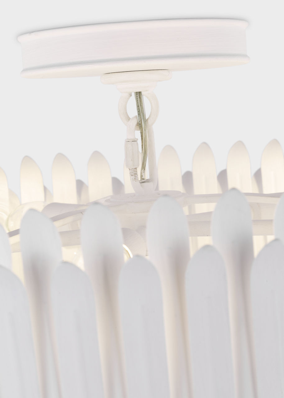 Leslie 21" Semi-Flush | Plaster White