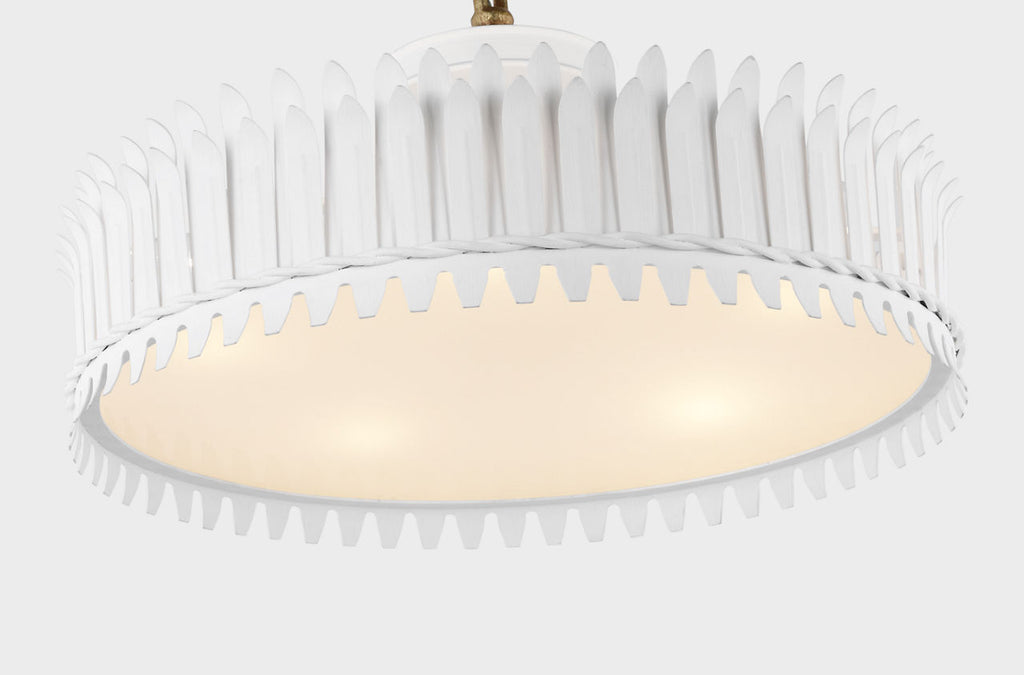 Leslie 21" Semi-Flush | Plaster White