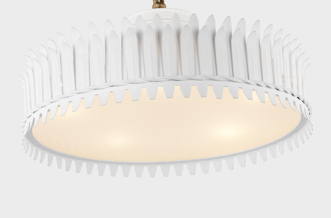 Leslie 21" Semi-Flush | Plaster White