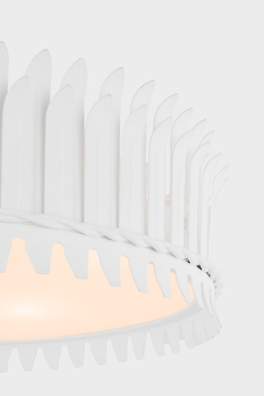 Leslie 21" Semi-Flush | Plaster White