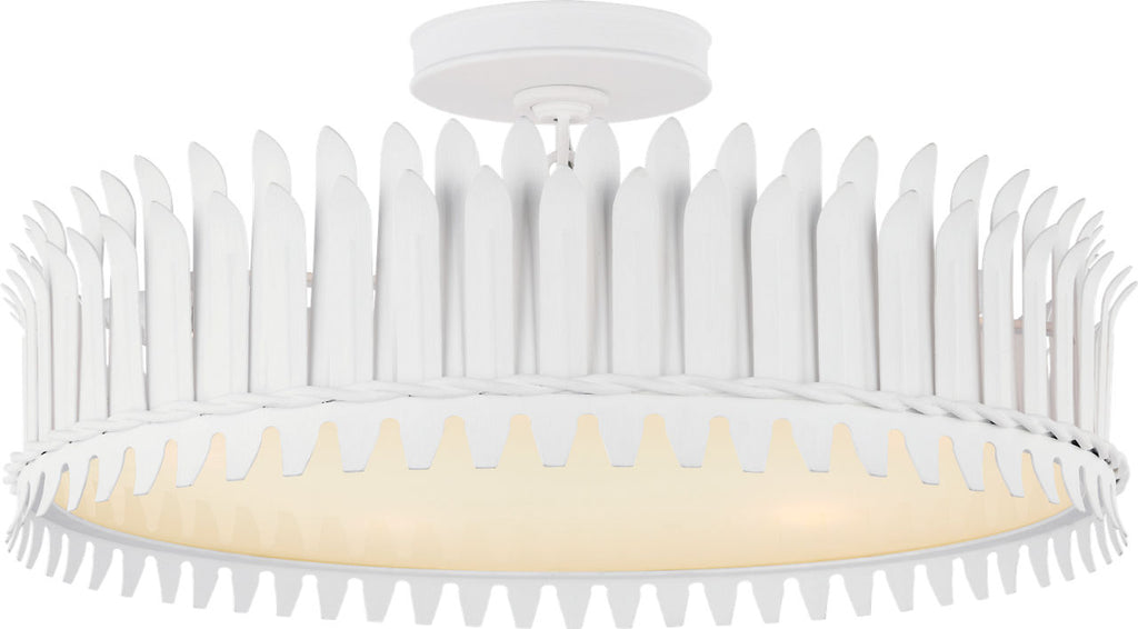 Leslie 21" Semi-Flush | Plaster White
