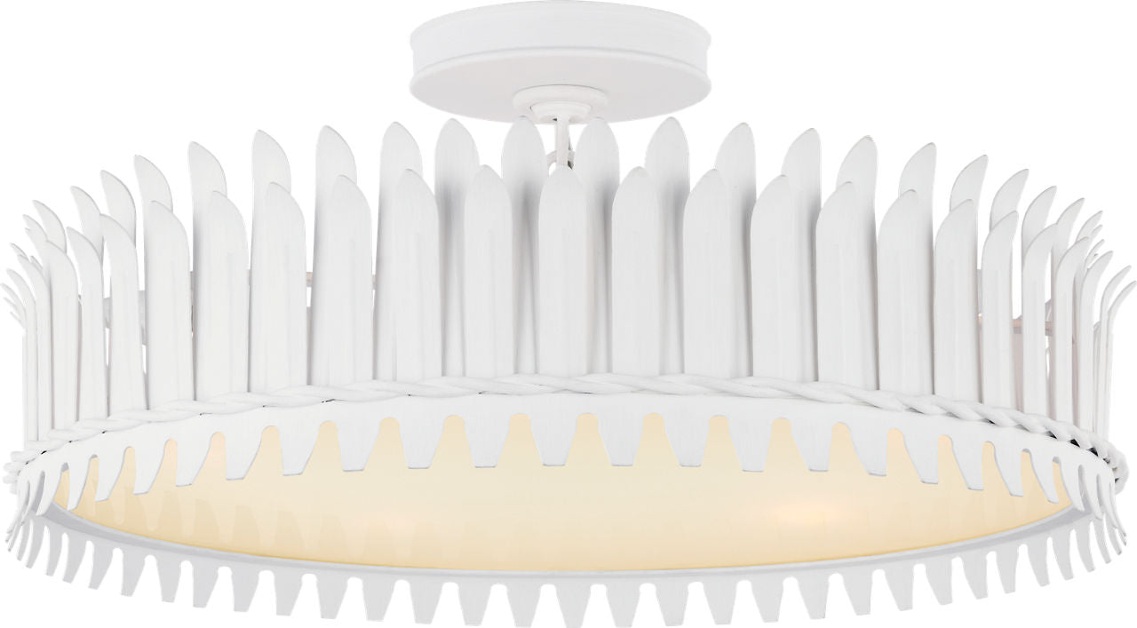 Leslie 21" Semi-Flush | Plaster White