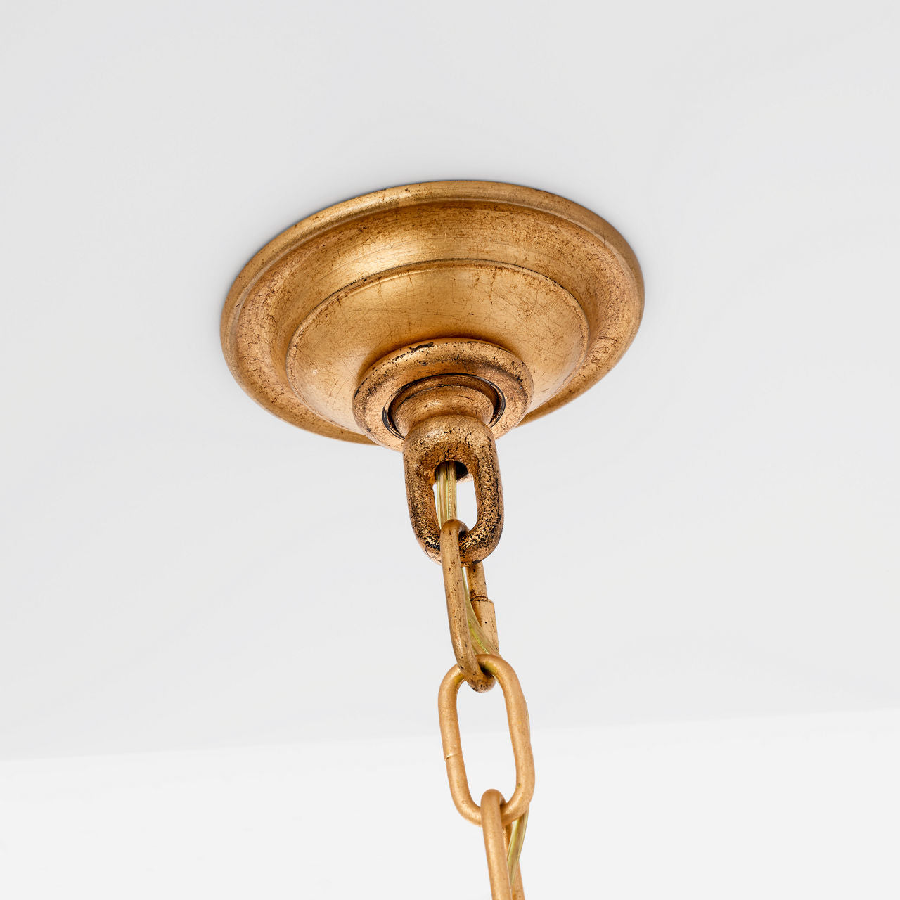 Morris Large Lantern | Gilded Iron | Clear Glass