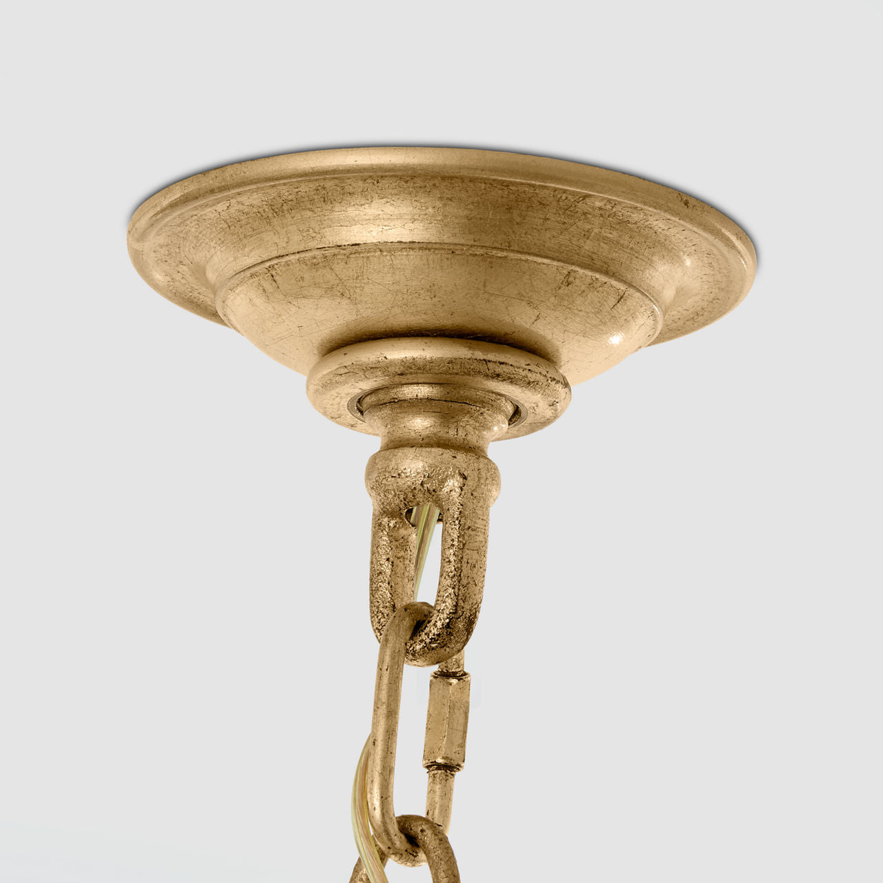 Morris Large Lantern | Gilded Iron | Clear Glass