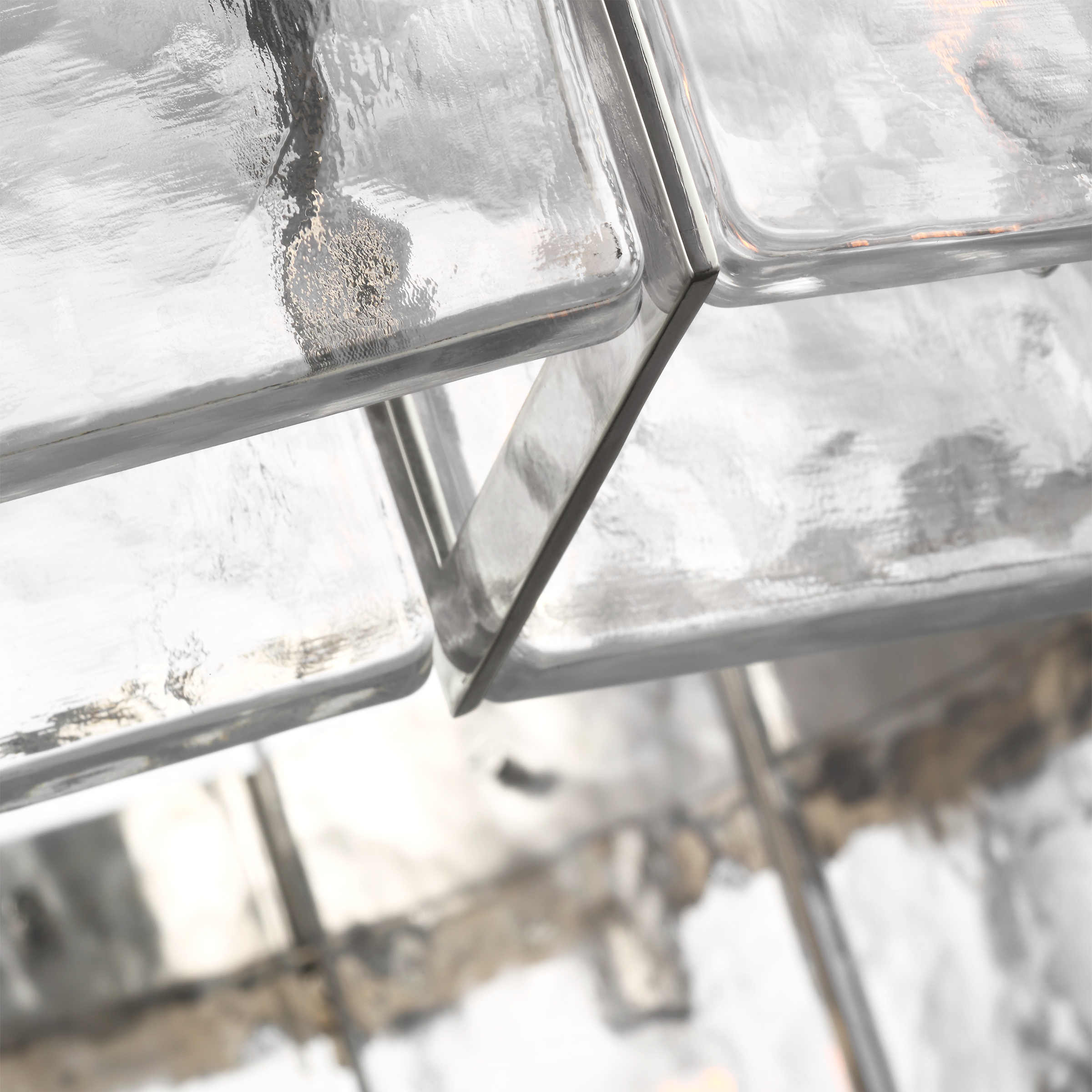 Solera 37" Barrel Chandelier | Polished Nickel | Clear Wavy Glass