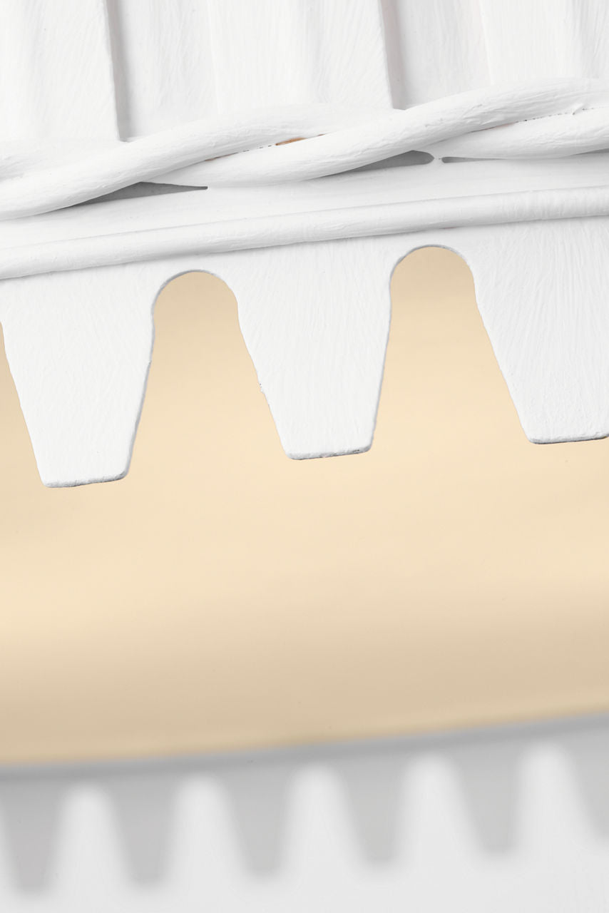 Leslie 18" Chandelier | Plaster White | Frosted Acrylic