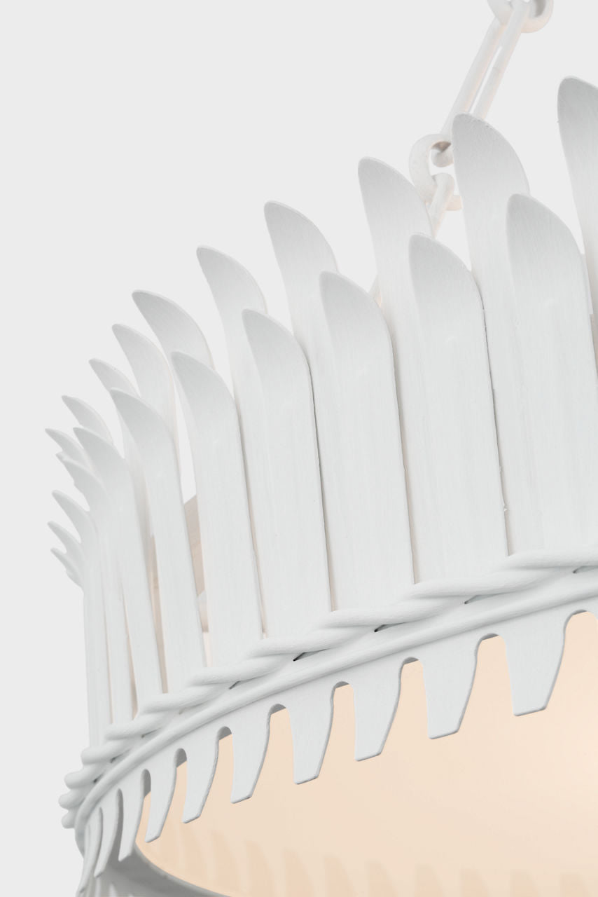 Leslie 27" Chandelier | Plaster White | Frosted Acrylic