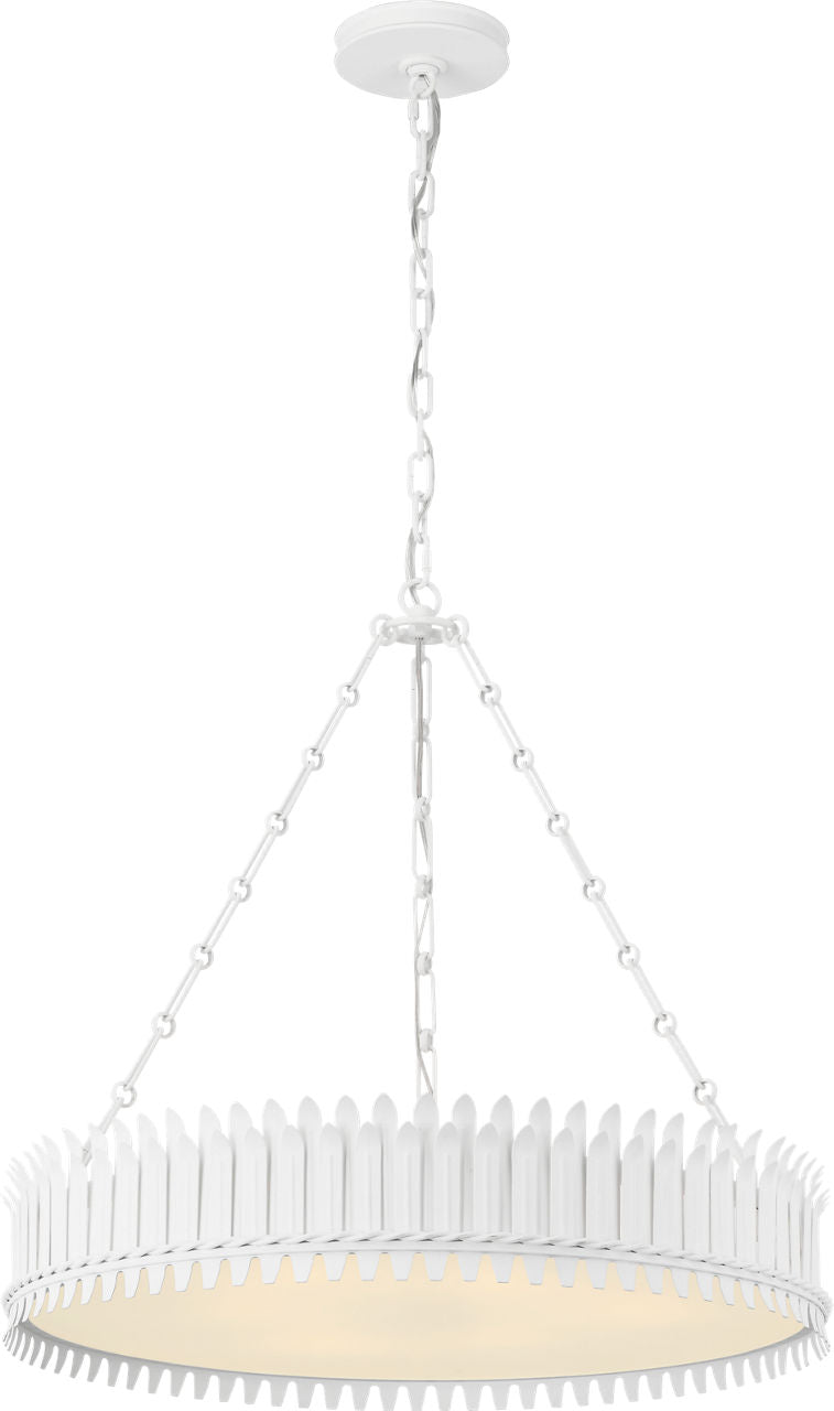 Leslie 27" Chandelier | Plaster White | Frosted Acrylic
