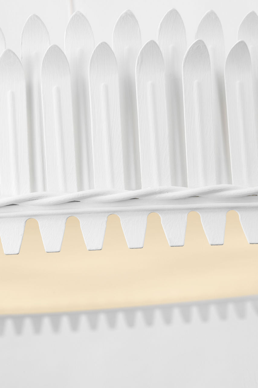 Leslie 37" Chandelier | Plaster White | Frosted Acrylic