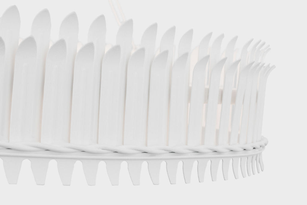 Leslie 37" Chandelier | Plaster White | Frosted Acrylic