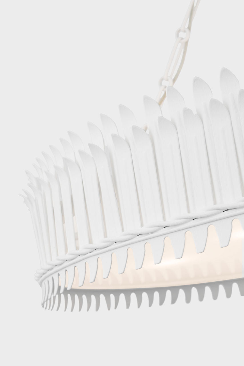 Leslie 37" Chandelier | Plaster White | Frosted Acrylic