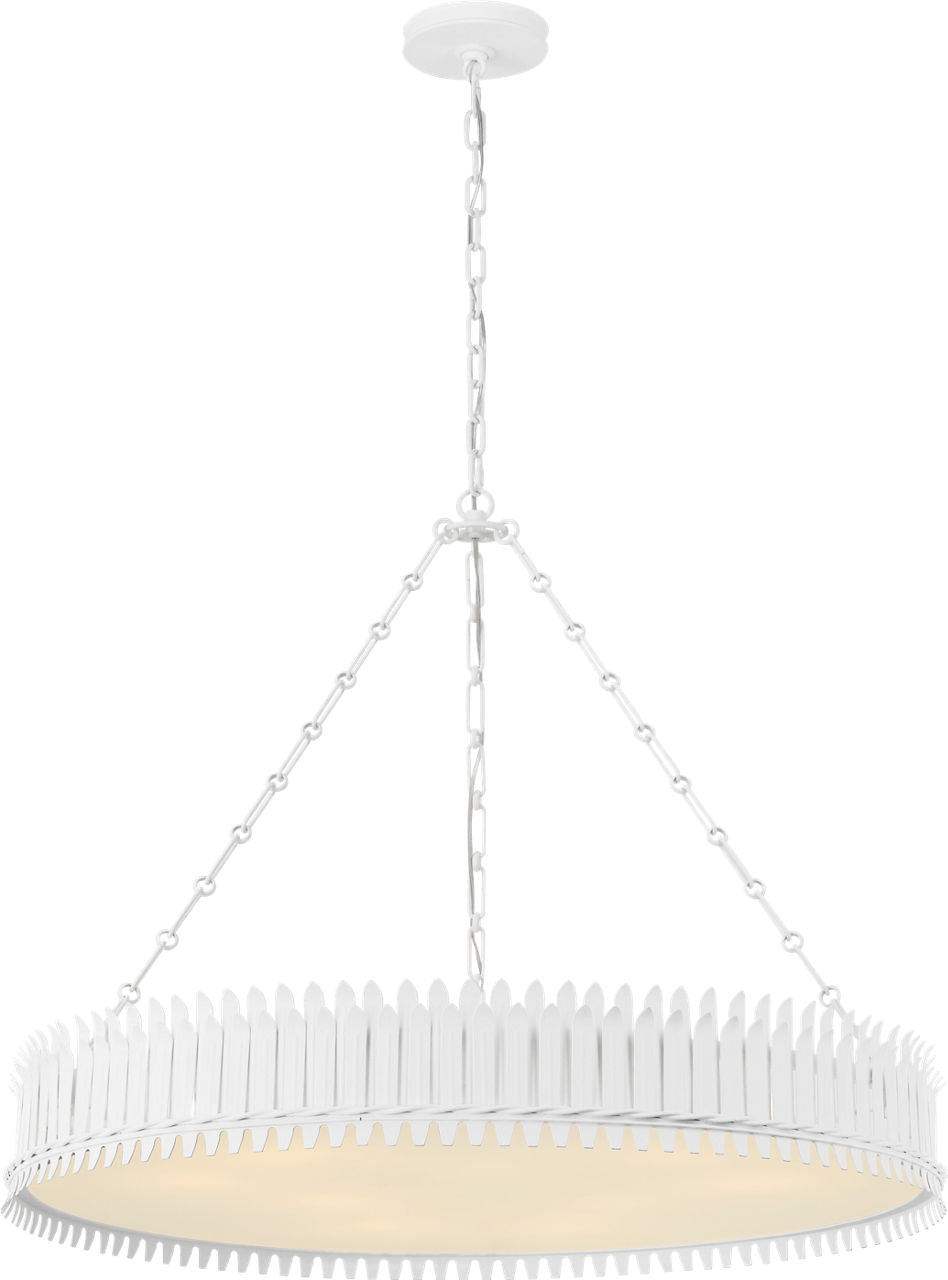 Leslie 37" Chandelier | Plaster White | Frosted Acrylic