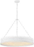 Leslie 37" Chandelier | Plaster White | Frosted Acrylic