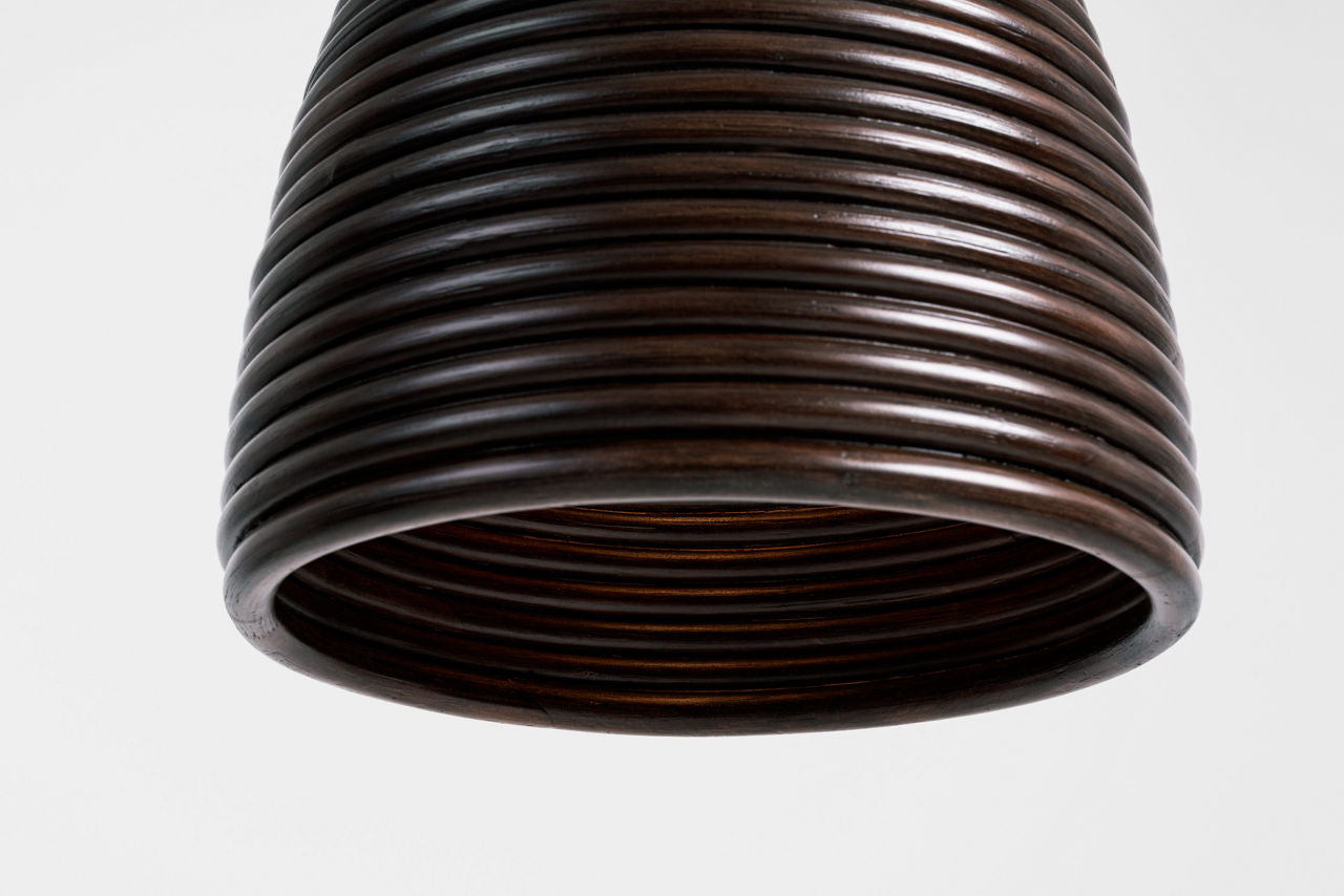 Emerson 14" Pendant | Bronze | Espresso Rattan Shade