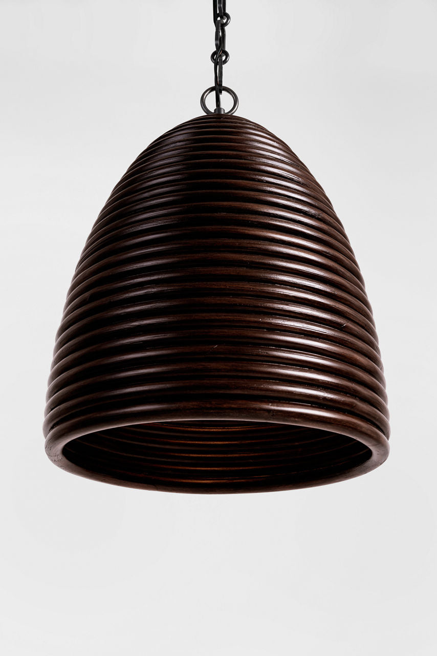 Emerson 14" Pendant | Bronze | Espresso Rattan Shade