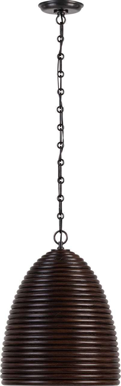 Emerson 14" Pendant | Bronze | Espresso Rattan Shade