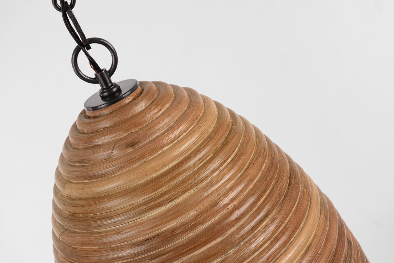Emerson 14" Pendant | Bronze | Natural Rattan Shade