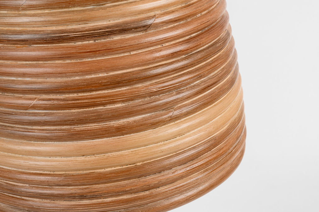 Emerson 14" Pendant | Bronze | Natural Rattan Shade