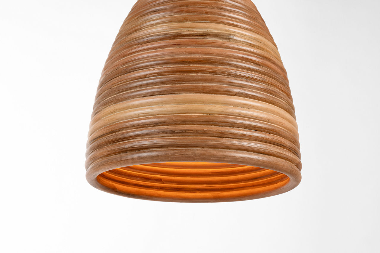 Emerson 14" Pendant | Bronze | Natural Rattan Shade