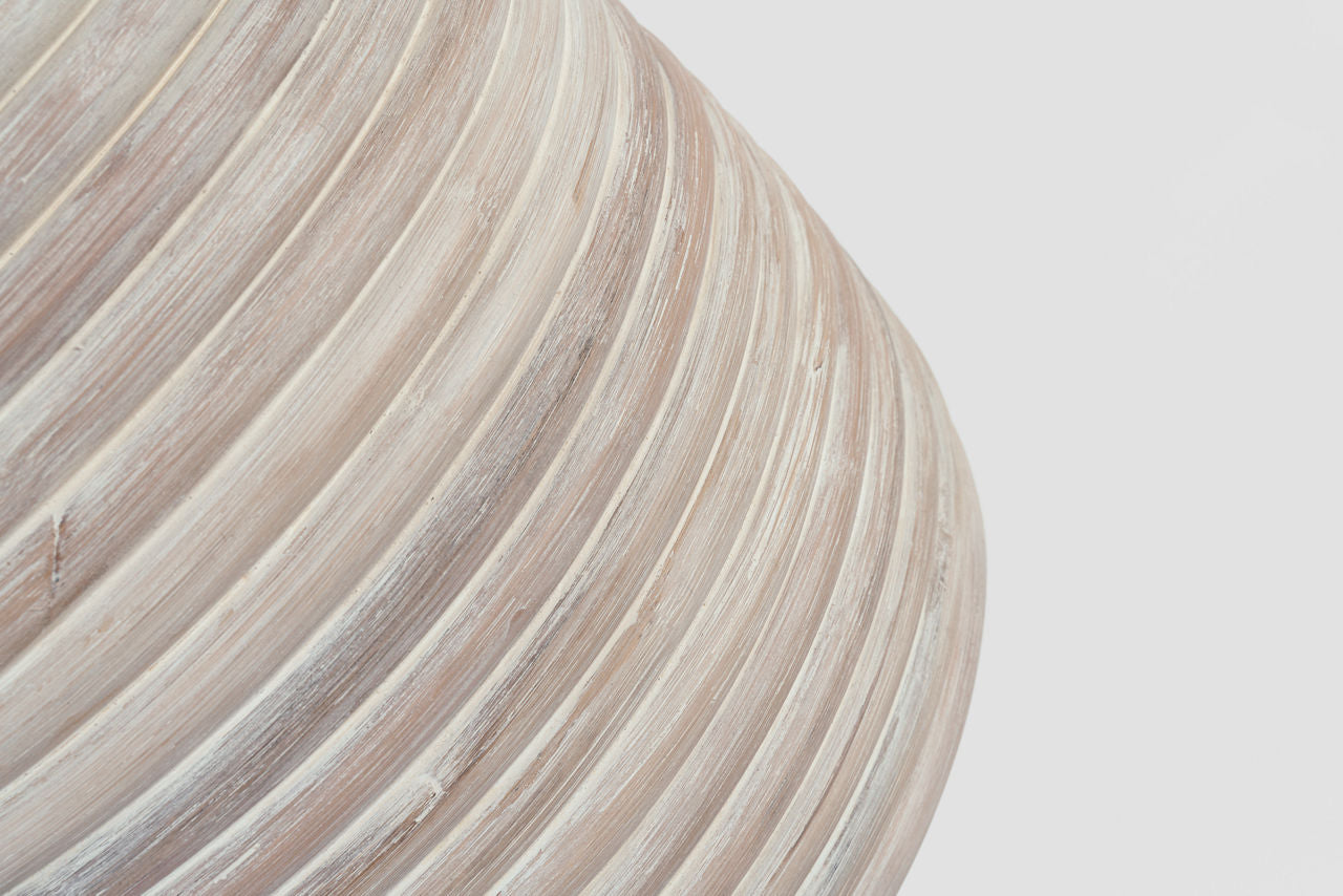 Emerson 14" Pendant | Hand-Rubbed Antique Brass | Ash Rattan Shade
