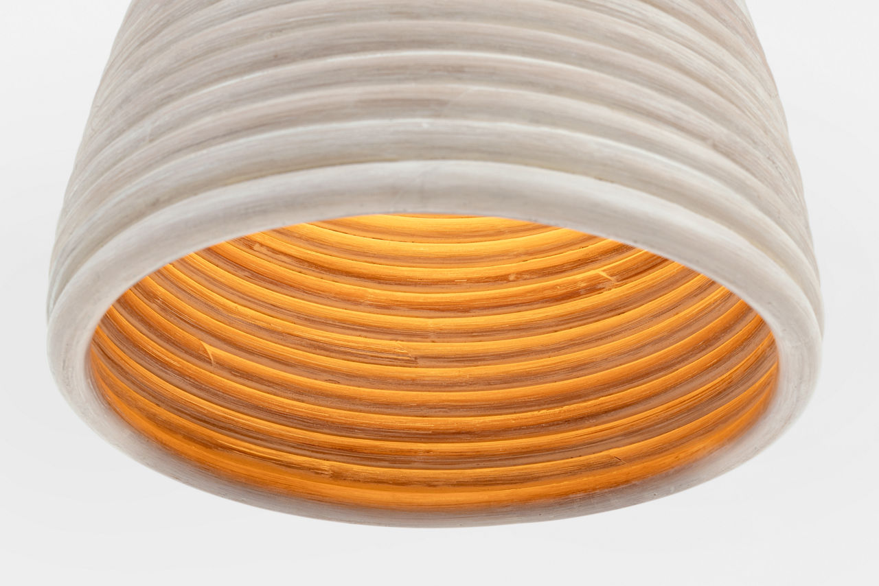 Emerson 14" Pendant | Hand-Rubbed Antique Brass | Ash Rattan Shade