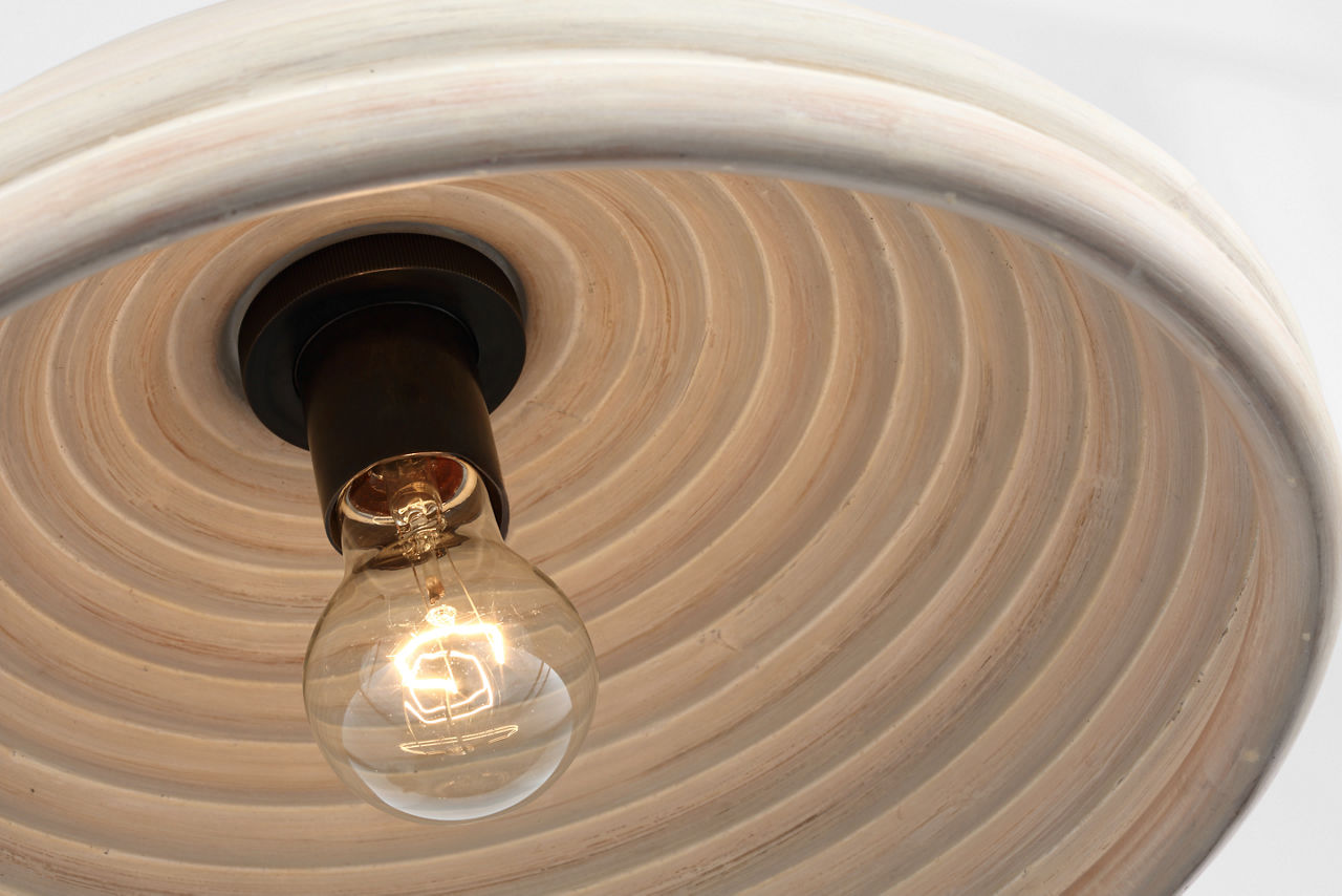 Emerson 16" Pendant | Bronze | Ash Rattan Shade