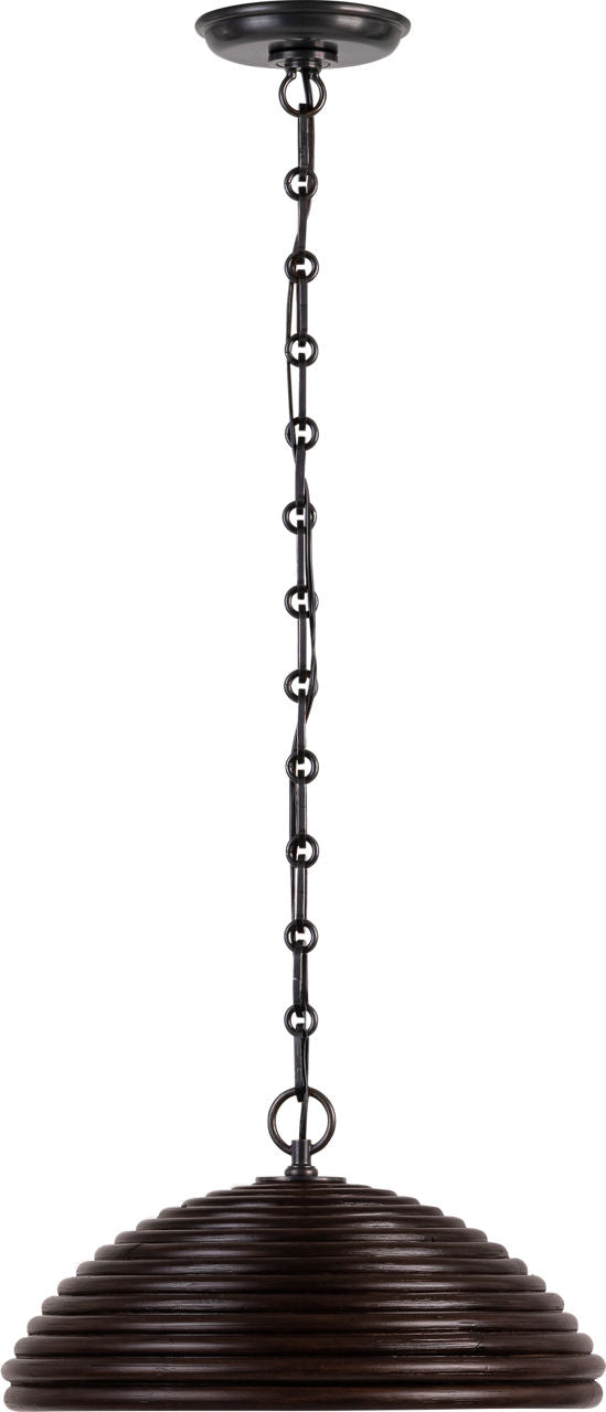 Emerson 16" Pendant | Bronze | Espresso Rattan Shade