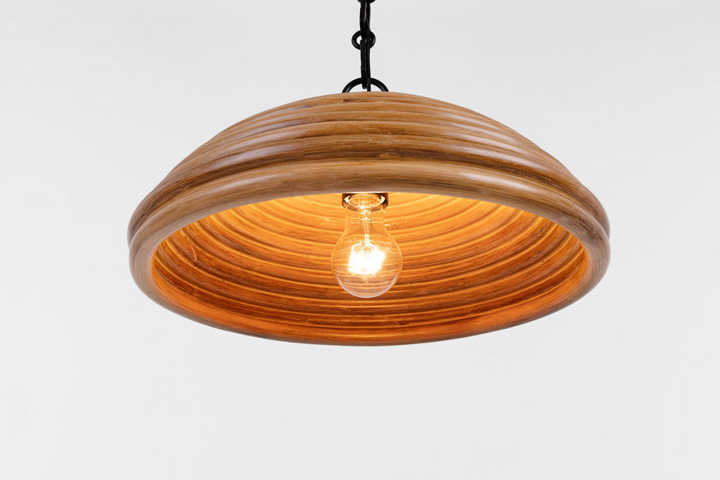 Emerson 16" Pendant | Bronze | Natural Rattan Shade