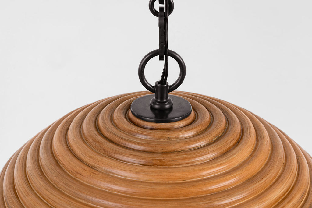 Emerson 16" Pendant | Bronze | Natural Rattan Shade