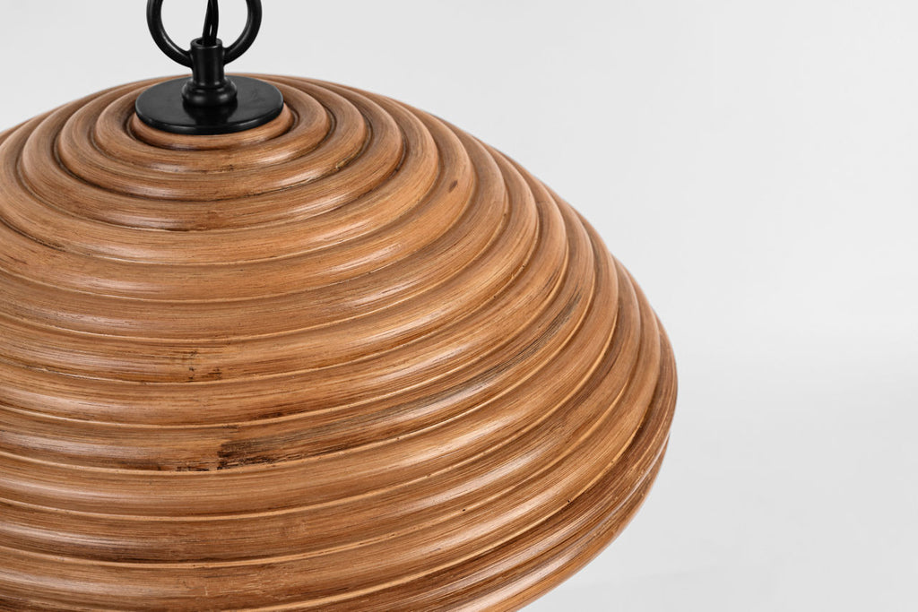 Emerson 16" Pendant | Bronze | Natural Rattan Shade
