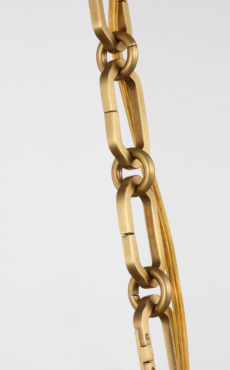 Emerson 16" Pendant | Hand-Rubbed Antique Brass | Ash Rattan Shade