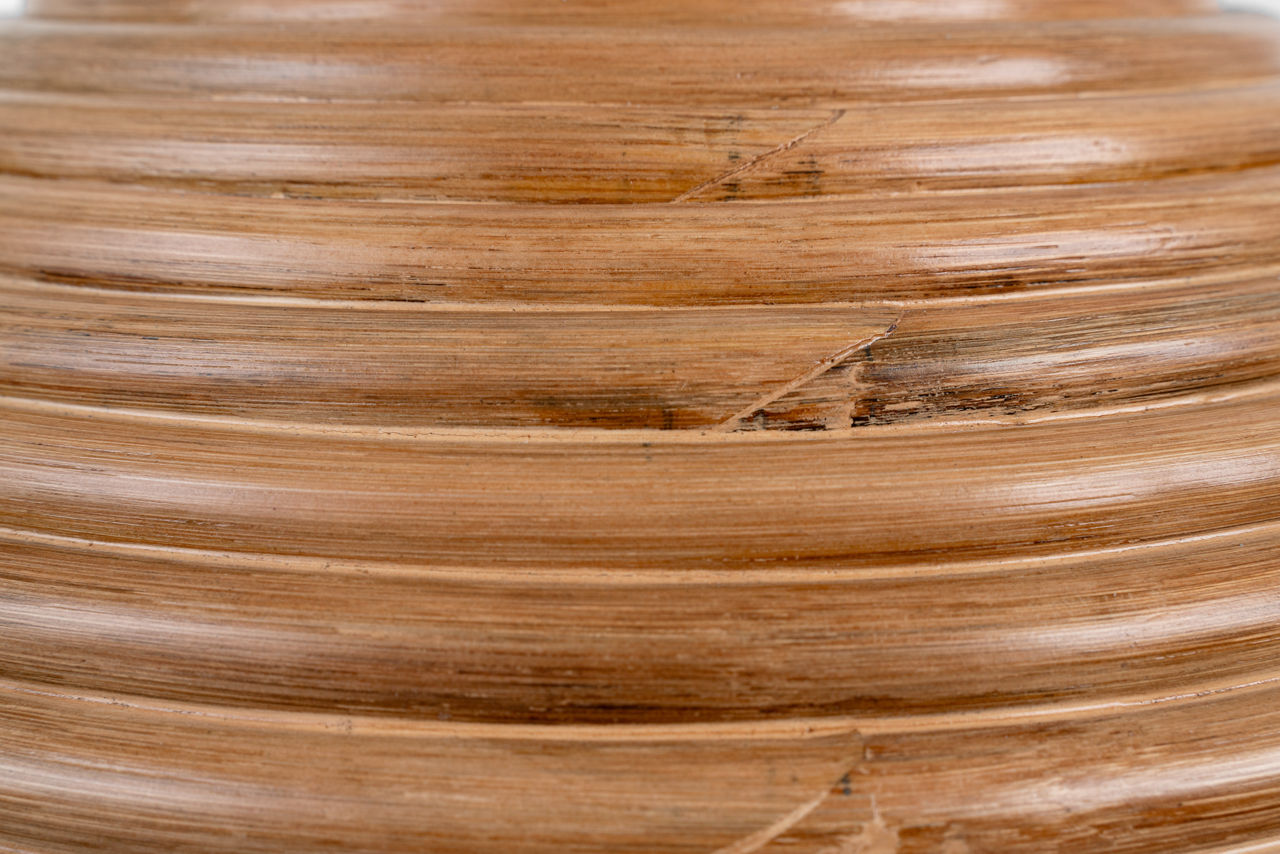 Emerson 16" Pendant | Hand-Rubbed Antique Brass | Natural Rattan Shade