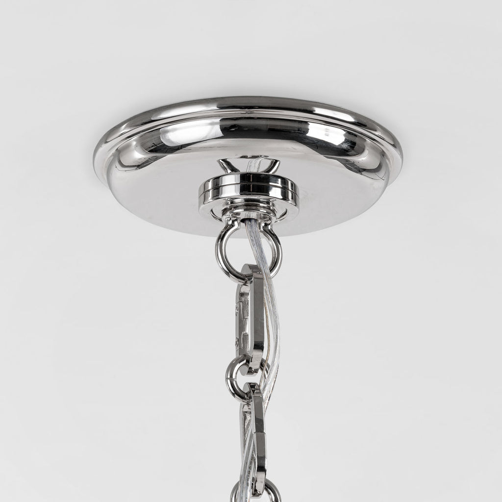 Emerson 16" Pendant | Polished Nickel | Natural Rattan Shade