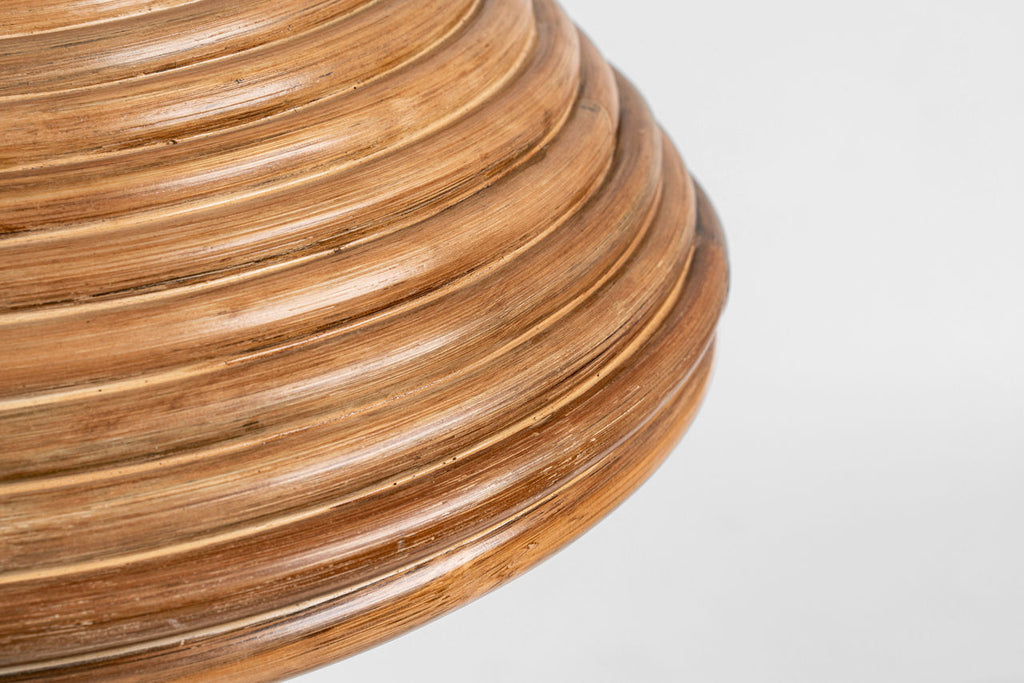 Emerson 16" Pendant | Polished Nickel | Natural Rattan Shade