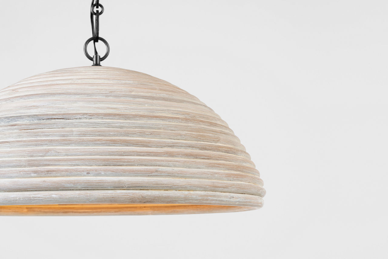 Emerson 23" Pendant | Bronze | Ash Rattan Shade