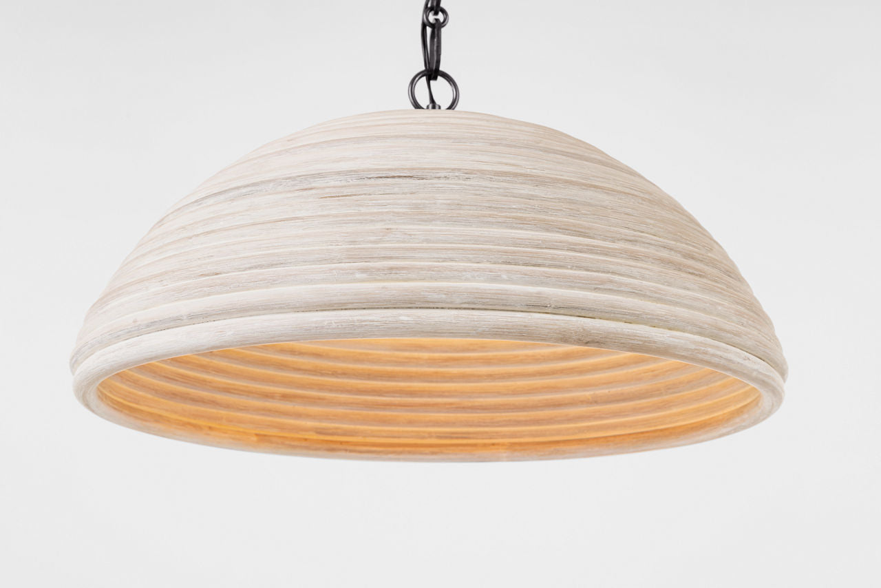 Emerson 23" Pendant | Bronze | Ash Rattan Shade