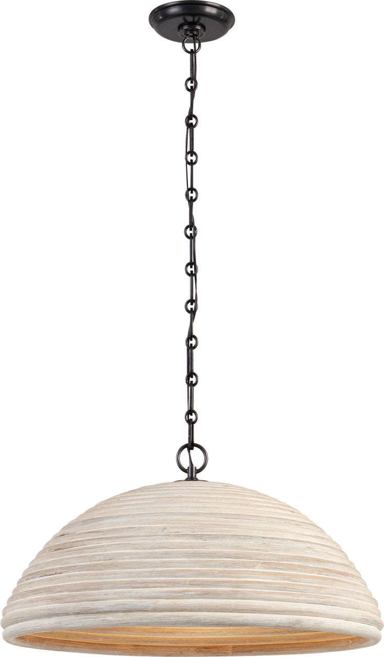 Emerson 23" Pendant | Bronze | Ash Rattan Shade