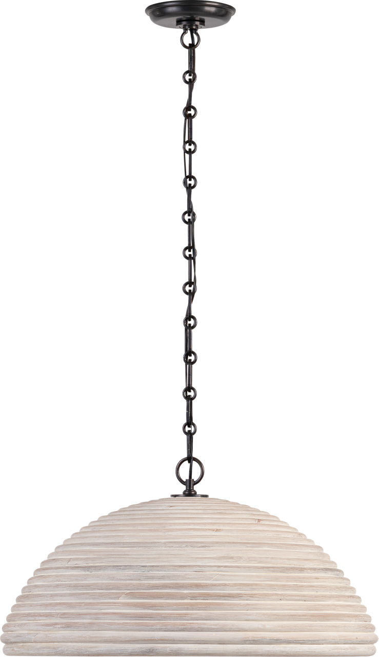 Emerson 23" Pendant | Bronze | Ash Rattan Shade
