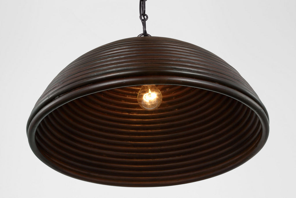 Emerson 23" Pendant | Bronze | Espresso Rattan Shade