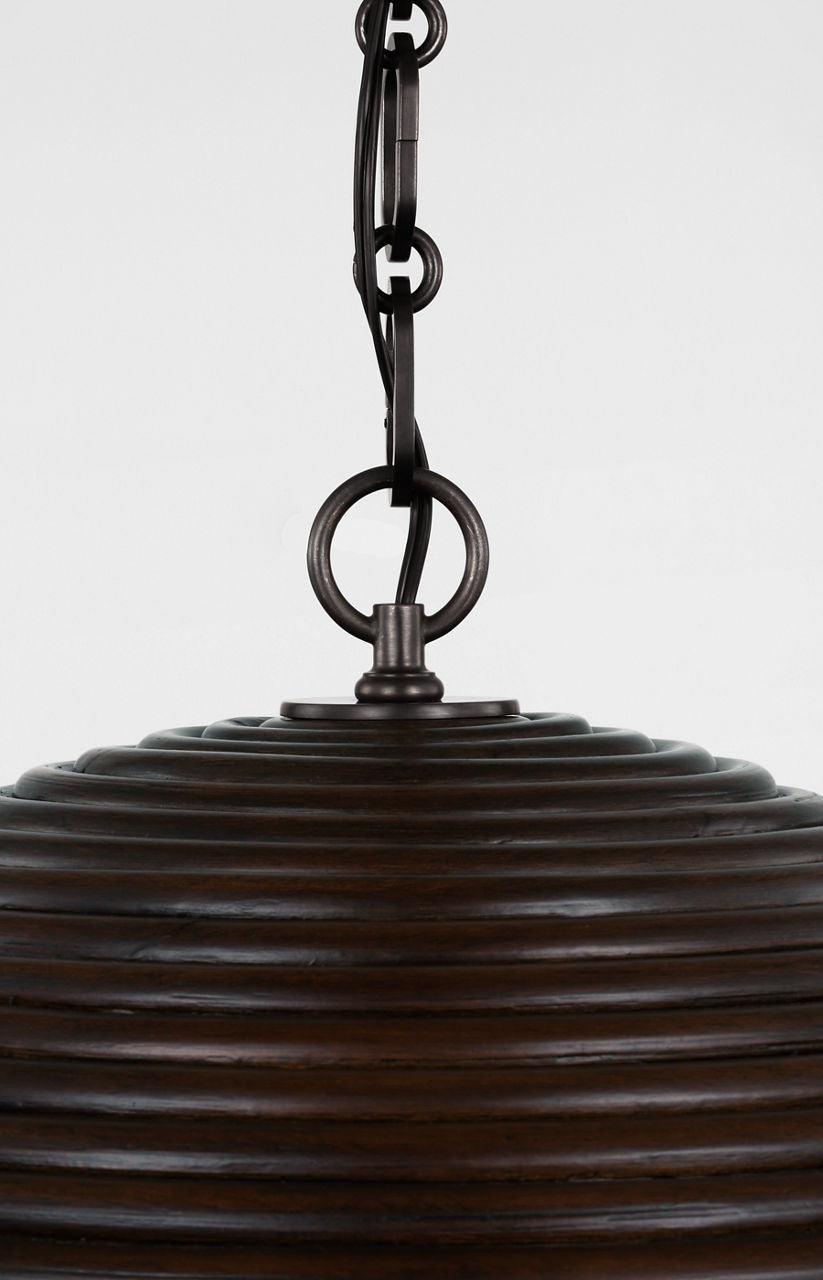 Emerson 23" Pendant | Bronze | Espresso Rattan Shade