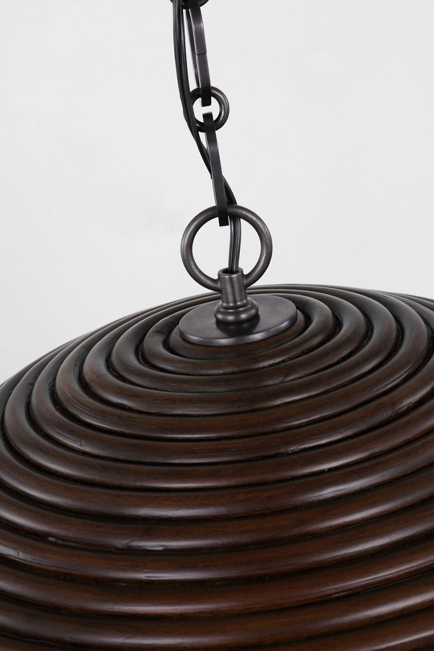 Emerson 23" Pendant | Bronze | Espresso Rattan Shade